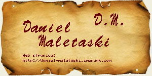 Daniel Maletaški vizit kartica